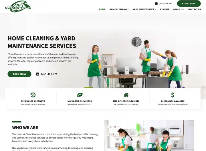 The Clean Xtreme website home page