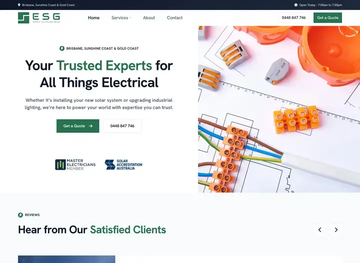 The Energy Solutions Group website home page