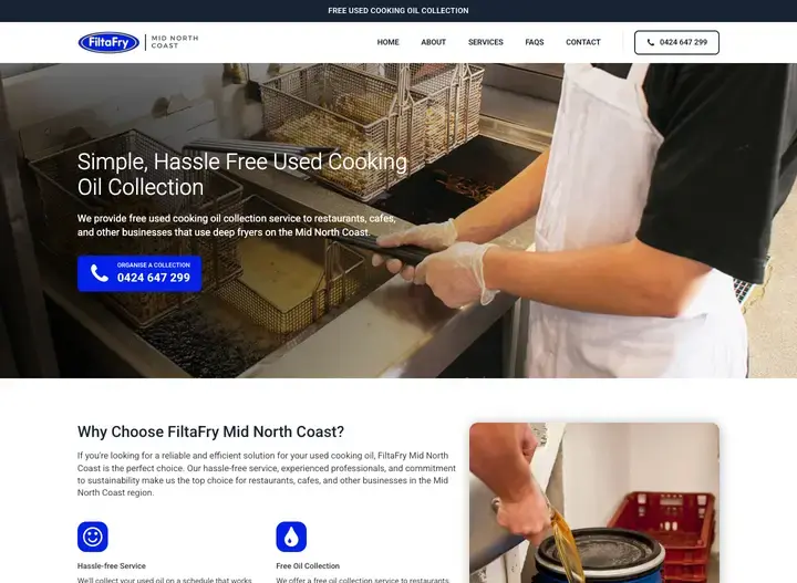 The FiltaFry website home page