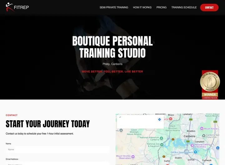 The FITREP website home page