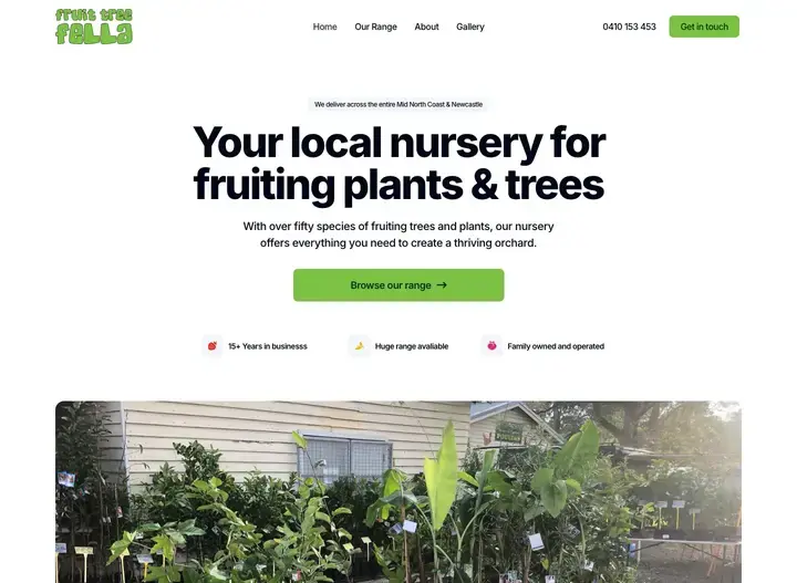 The Fruit Tree Fella website home page