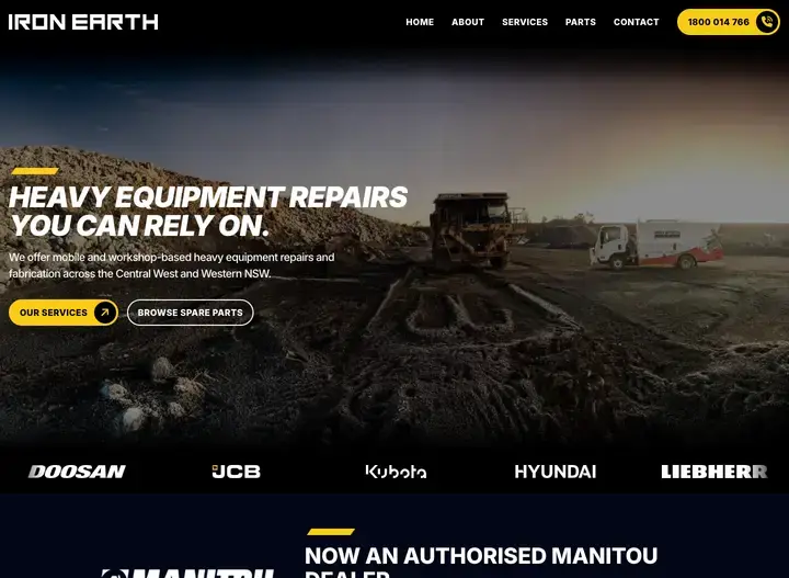 The Iron Earth website home page