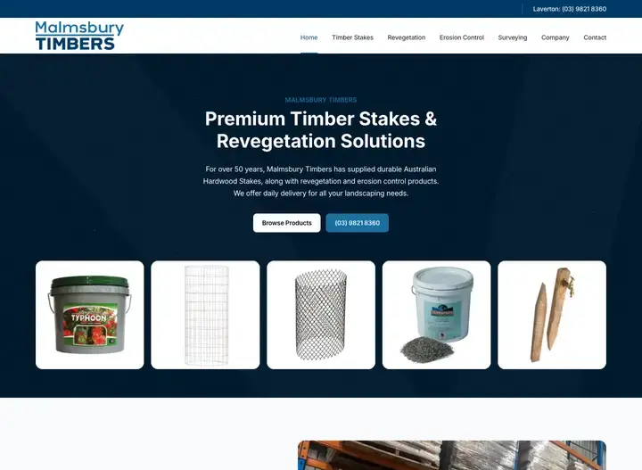 The Malmsbury Timbers website home page