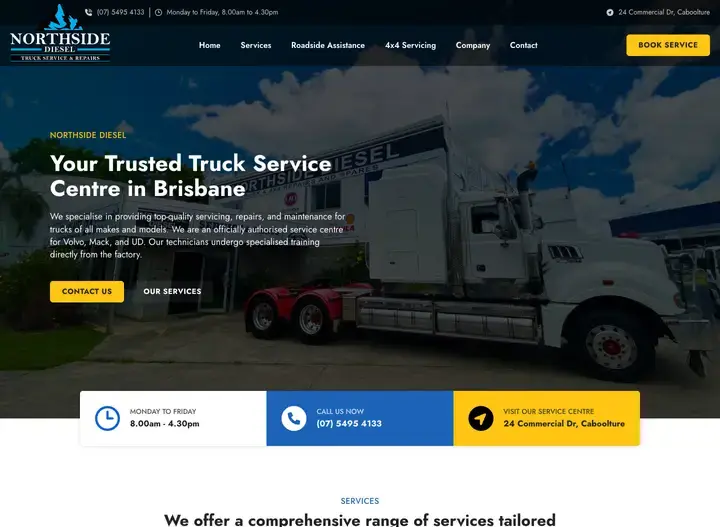The Northside Diesel website home page