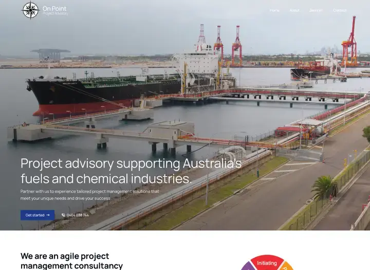 The On Point Project Advisory website home page