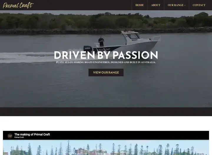 The Primal Craft website home page