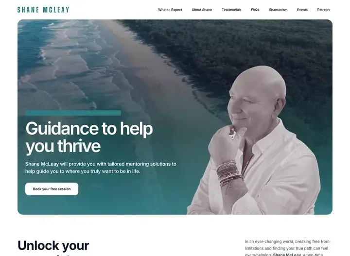 The Shane McLeay website home page