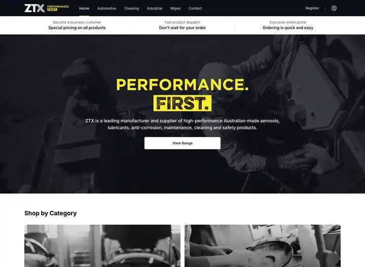 The ZTX Group website home page